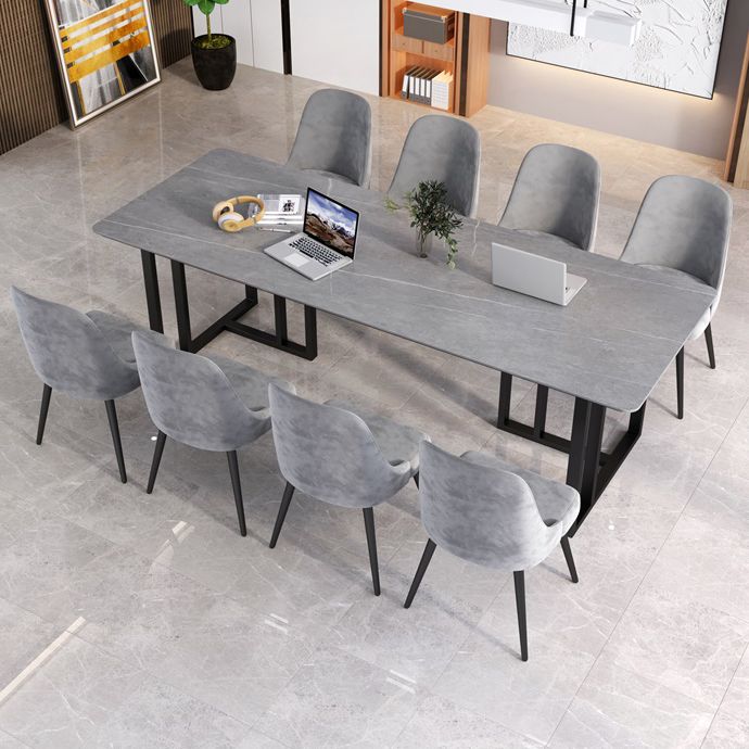 Escritorio de estilo industrial escritorio rectángulo de piedra sinterizado para oficina