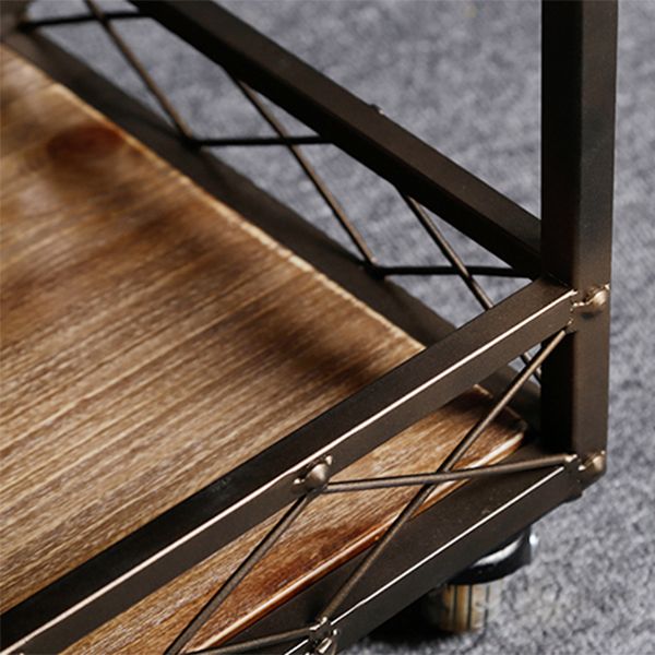 Carrello da cucina industriale rotolante per carrello in legno per sala da pranzo