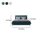Glam Style Bed Frame Solid Color Standard Bed with Headboard