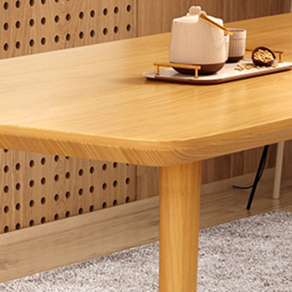 Natural Solid Wood Dining Table Rectangle Dining Table for Dining Room