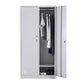 Metal Wardrobe Cabinet Contemporary Grey Wardrobe Armoire for Home Clearhalo 'Armoires & Wardrobes' 'armoires_wardrobes' 'Bedroom Furniture' 'furn' 'furn_armoires_wardrobes' 'Furniture' 1200x1200_73e60da0-1b09-420b-98fc-27541e51399b