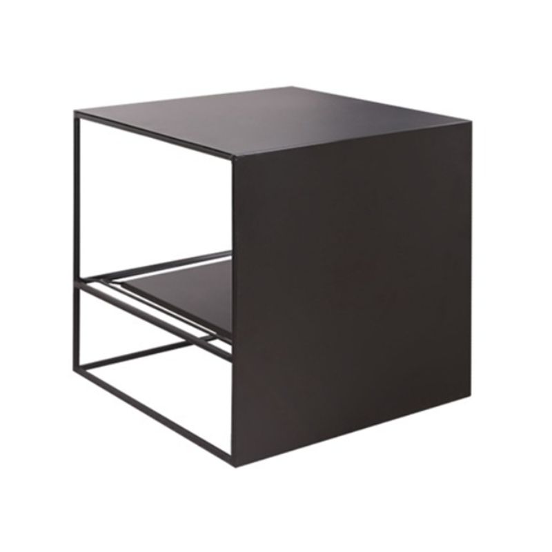 Frame 2 Nesting Square Coffee Table Set Black Iron Cocktail Table with Storage Shelf Clearhalo 'Coffee & Accent Tables' 'Coffee Tables' 'coffee_tables' 'furn' 'furn_coffee_tables' 'Furniture' 'Living Room Furniture' 1200x1200_73e7448c-45be-4e4d-8793-97e93eeecafa