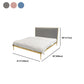 Upholstered Bed Frame Luxurious Metal Standard Bed in Gold Finish
