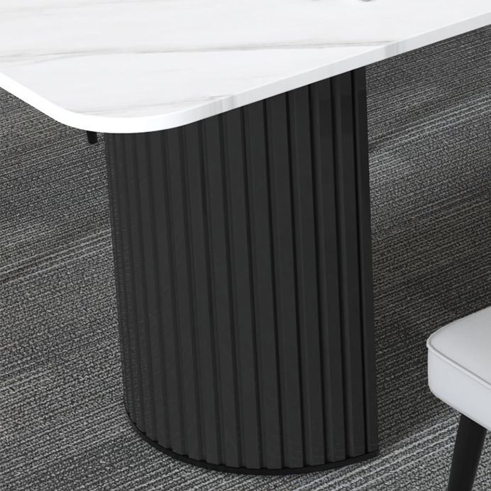 Modern Stone Top Office Desk Free Form Writing Desk for Home Clearhalo 'furn' 'furn_office_desk' 'Furniture' 'Office Desks' 'Office Furniture' 'office_desk' 1200x1200_73e94a7a-774a-4abf-baea-4f4533ee5914