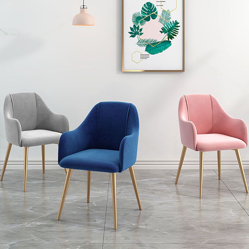 Glam Velvet Dining Room Chairs Arm Metal Dining Side Chair for Restaurant Use Clearhalo ' kitchen&dining_furn' 'Dining Chairs' 'Dining Tables & Seating' 'dining_chair' 'furn' 'furn_dining_chair' 'Furniture' 'furniture_dining_chair' 'Kitchen & Dining Furniture' 'kitchen' 1200x1200_73ea0751-c102-4c38-8272-73f1e5cc9ec5