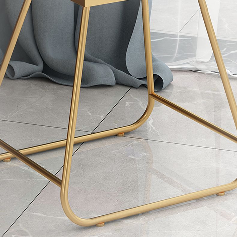 Stoffen eetkamerstoel Scandinavische open rugloze eetkamerstoelen