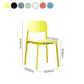 Contemporary Open Back Dining Side Chair Plastic Dining Armless Chairs for Home Clearhalo ' kitchen&dining_furn' 'Dining Chairs' 'Dining Tables & Seating' 'dining_chair' 'furn' 'furn_dining_chair' 'Furniture' 'furniture_dining_chair' 'Kitchen & Dining Furniture' 'kitchen' 1200x1200_73eb4450-b341-4618-9500-cd228f464e13