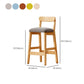 Modern Solid Wood Counter Stool Bar-height Low Back Bar Stool with Footrest Clearhalo 'Bar Furniture' 'Bar Stools' 'bar_stools' 'furn' 'furn_bar_stools' 'Furniture' 'Kitchen & Dining Furniture' 1200x1200_73ebd3f0-6feb-448c-b728-2b90a3deedec