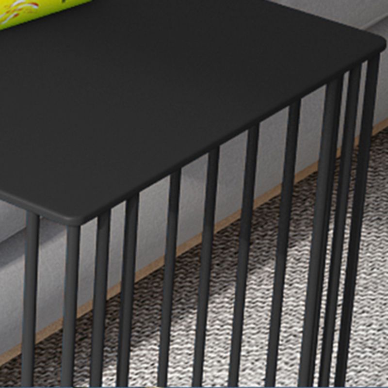 Mesa lateral rectangular de mediados de siglo C de metal C, 23.2 "de alto