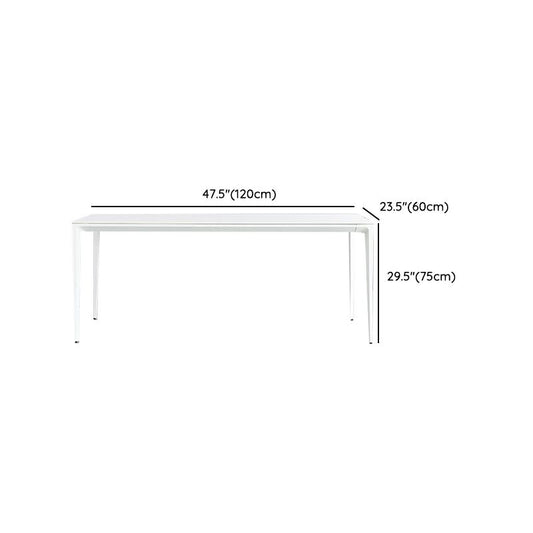 デザイナースタイル1/4/5ピース長方形ダイニングセット焼結ストーントップダイナテーブルセット