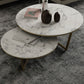 Glam White Frame Coffee Table Round Slate Top Cocktail Table Clearhalo 'Coffee & Accent Tables' 'Coffee Tables' 'coffee_tables' 'furn' 'furn_coffee_tables' 'Furniture' 'Living Room Furniture' 1200x1200_73ef319e-4b36-4298-ab60-665402bb5803