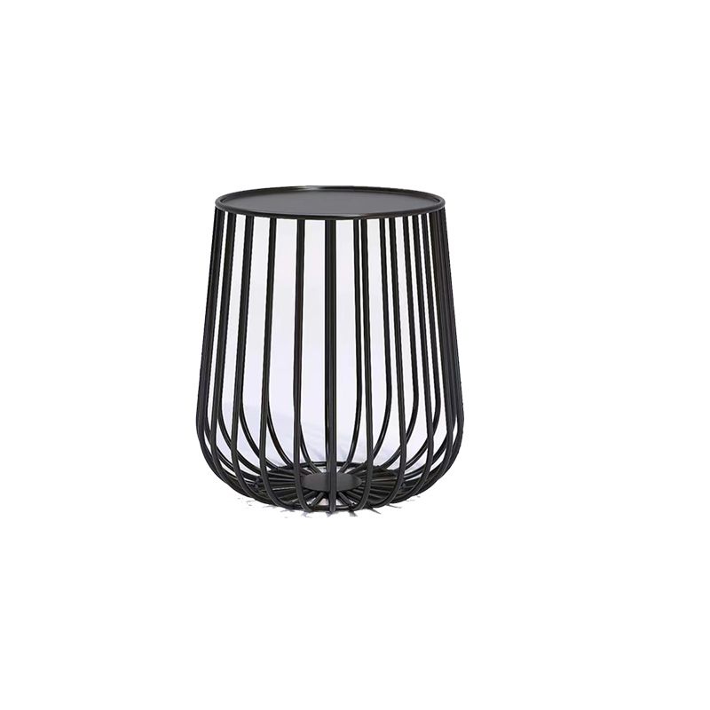 Mid-century Modern Iron Round Coffee Table, Frame Base Cocktail Table Clearhalo 'Coffee & Accent Tables' 'Coffee Tables' 'coffee_tables' 'furn' 'furn_coffee_tables' 'Furniture' 'Living Room Furniture' 1200x1200_73ef3c3c-e054-44f1-afd1-e1c2a33256bb