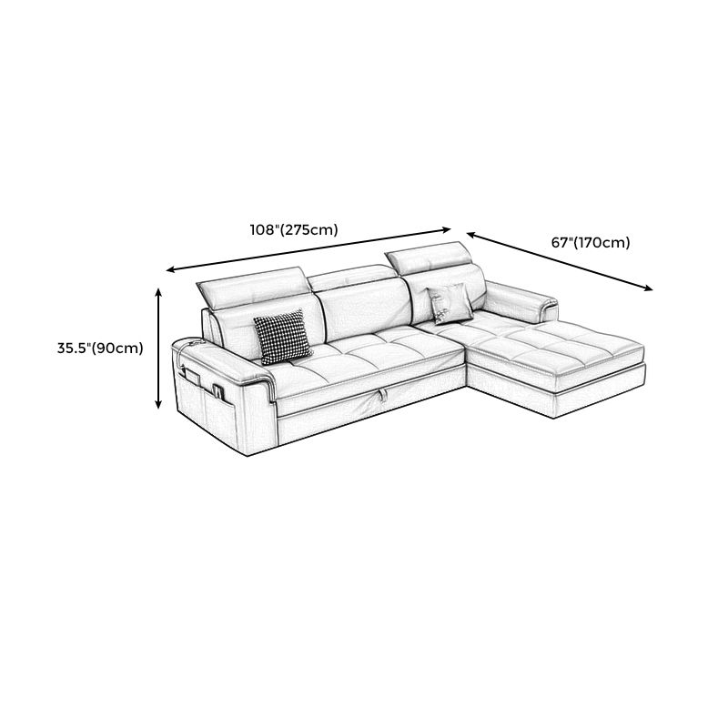 Faux Leather Cushion Back Sectionals 35.43"H Pillow Top Arm Sofa with Storage, Blue Clearhalo 'furn' 'furn_sectionals' 'Furniture' 'furniture_sectionals' 'Living Room Furniture' 'Sectionals' 1200x1200_73ef3fc8-3467-43d6-86b3-e446cd8ba660