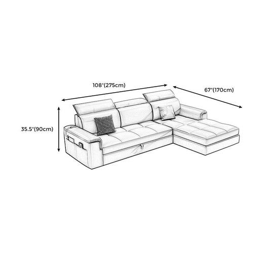 Faux Leather Cushion Back Sectionals 35.43"H Pillow Top Arm Sofa with Storage, Blue Clearhalo 'furn' 'furn_sectionals' 'Furniture' 'furniture_sectionals' 'Living Room Furniture' 'Sectionals' 1200x1200_73ef3fc8-3467-43d6-86b3-e446cd8ba660