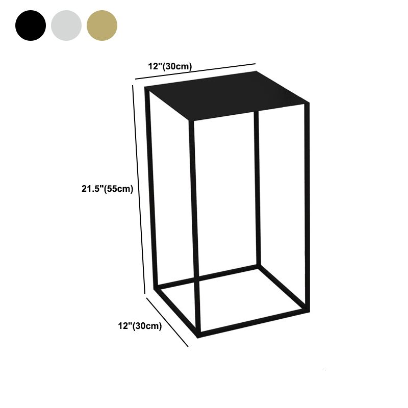 21.6"/29.5" Mid-Century Metal Square Top Side Table Frame End Table