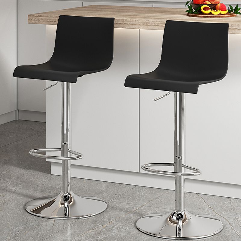 Modern Adjustable Height Swivel Plastic Low Back Bar Stool with Footrest Clearhalo 'Bar Furniture' 'Bar Stools' 'bar_stools' 'furn' 'furn_bar_stools' 'Furniture' 'Kitchen & Dining Furniture' 1200x1200_73f16da3-fc7b-4b06-b3a7-b0c50e05d115
