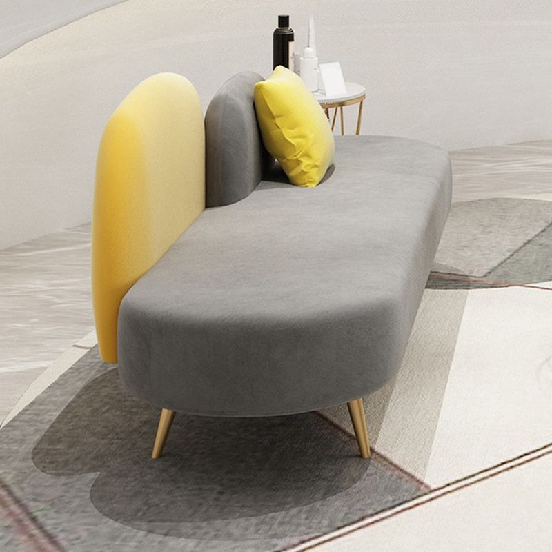 Velvet Sofá sin brazo contemporáneo 30.70 "de amplio sofá estándar para sala de estar