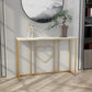 31.5-inch Tall Marble Console Table Modern 1-shelf Accent Table for Hall
