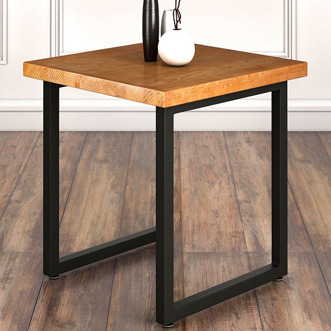 Industrial Square Dining Table Pine Solid Wood Table with Double Pedestal Clearhalo ' dining_table' 'Dining Tables & Seating' 'Dining Tables' 'furn' 'furn_dining_table' 'Furniture' 'furniture_dining_table' 'Kitchen & Dining Furniture' 'kitchen&dining_furn' 'kitchen' 'kitchen_dining_table' 1200x1200_73f319d3-af3a-4563-89dd-07ece0bc39fb