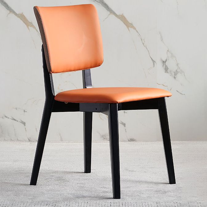 Sillas de estilo contemporáneo silla sin brazo para cocina con patas de madera