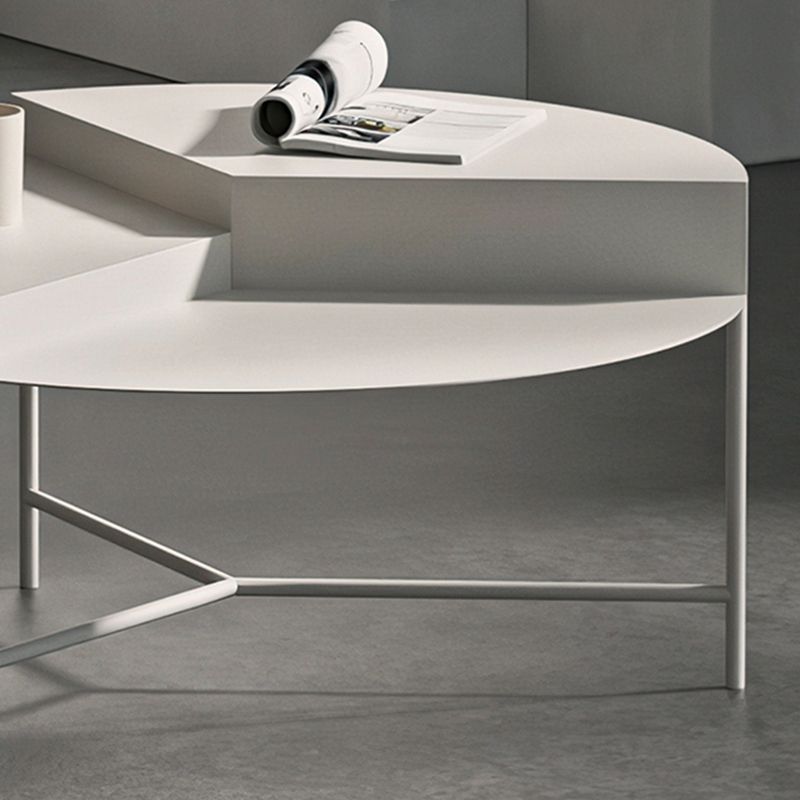 Table basse à cadre en métal Table de cocktail ronde moderne du milieu du siècle