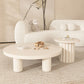 Table basse contemporaine en bois ou table de bout avec 4 pieds