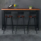 Industrial Rectangle Pine Wood Bar Table Set 1/4 Pieces Counter Table with High Stools Clearhalo 'Bar Furniture' 'furn' 'furn_home_bar_bar_sets' 'Furniture' 'Home Bars & Bar Sets' 'home_bar_bar_sets' 'Kitchen & Dining Furniture' 1200x1200_73f7941b-b7a1-4e4b-90e2-3902123544b6