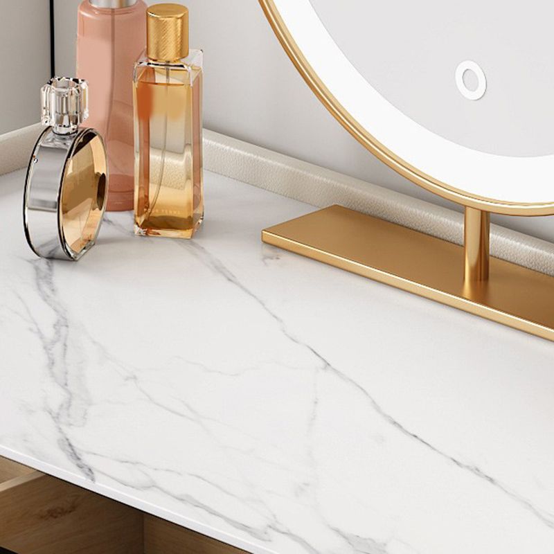 Weißer Waschtisch -Set -Stone Top -Kommode mit Lagerschubladen