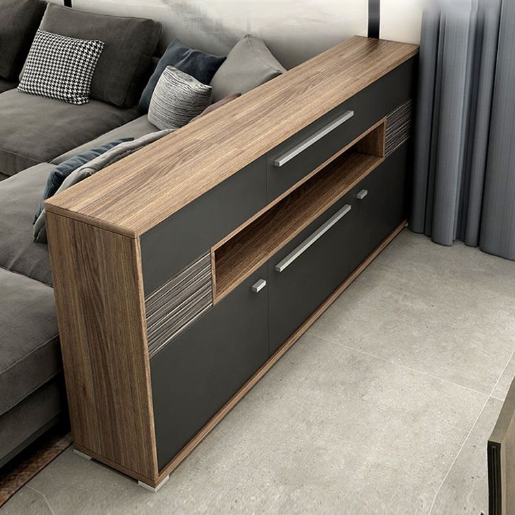 Modernism Wood Sideboard Table Open Storage Server for Living Room Clearhalo 'buffet_sideboard' 'Buffets & Sideboards' 'furn' 'furn_buffet_sideboard' 'Furniture' 'Kitchen & Dining Furniture' 1200x1200_73f9e4e9-e917-4c73-8e1e-9a93e88b6c9c