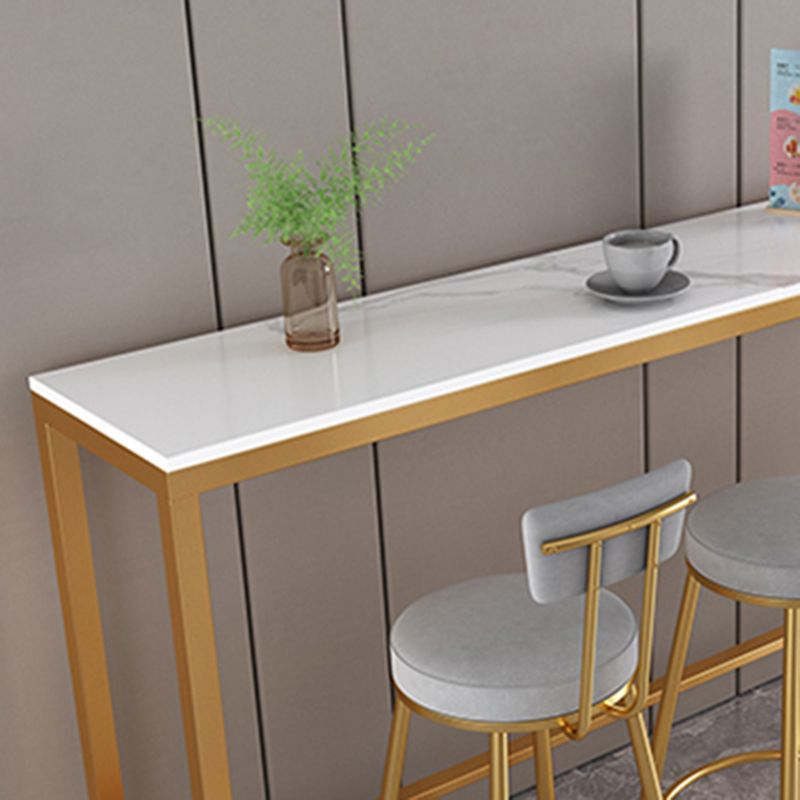 Tavolo da bar in stile glam rettangolo in finta tavolo da pranzo bar in marmo per soggiorno