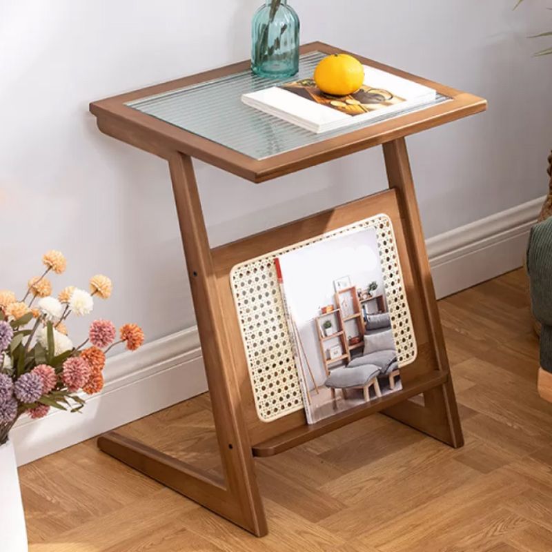Nightand en verre moderne 23 pouces H les jambes non-storage incluent la table de nuit