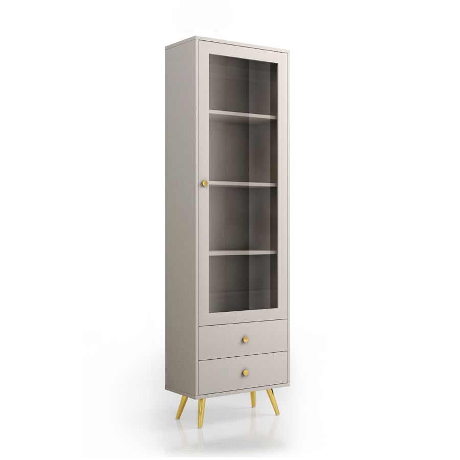 Glam Style Bookshelf Standard Closed Back Shelf Bookcase With Cabinet Clearhalo 'Bookcases' 'furn' 'furn_bookcases' 'Furniture' 'furniture_bookcases' 'kitchen' 'kitchen_bookcases' 'Living Room Furniture' 'Office Furniture' 1200x1200_73fe0f48-a310-4aa1-89ab-858b23c42851