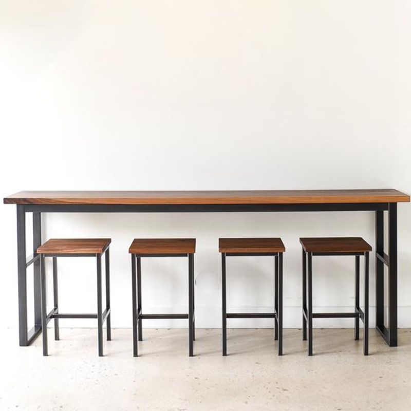 Solid Wood Top Bistro Set 1/2/5 Pieces Modern Rectangle Pub Table Set Clearhalo 'Bar Furniture' 'furn' 'furn_home_bar_bar_sets' 'Furniture' 'Home Bars & Bar Sets' 'home_bar_bar_sets' 'Kitchen & Dining Furniture' 1200x1200_73fec25a-13c1-4e17-82c9-cf4141a2e4ad