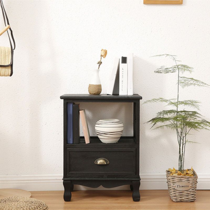 Modern Wood Accent Chest with Drawers and Shelf 11.81" Wide Chest Clearhalo 'Cabinets & Chests' 'cabinets_chests' 'furn' 'furn_cabinets_chests' 'Furniture' 'Living Room Furniture' 1200x1200_73ff0653-ff2a-4a54-9d32-0438e2a503e9