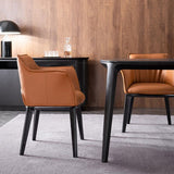 Sedia a braccio in stile moderno in vena sedia per sala da pranzo solida per interno