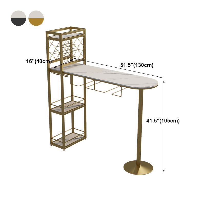 Modern Stone Storage Dining Table Double Pedestal Indoor Patio Bar Table Clearhalo 'Bar Furniture' 'Bar Tables' 'bar_tables' 'furn' 'furn_bar_tables' 'Furniture' 'furniture_bar_tables' 'Kitchen & Dining Furniture' 'kitchen&dining_furn' 'kitchen' 1200x1200_73ffaf58-0387-4538-a6de-78b0bcc7c8e8