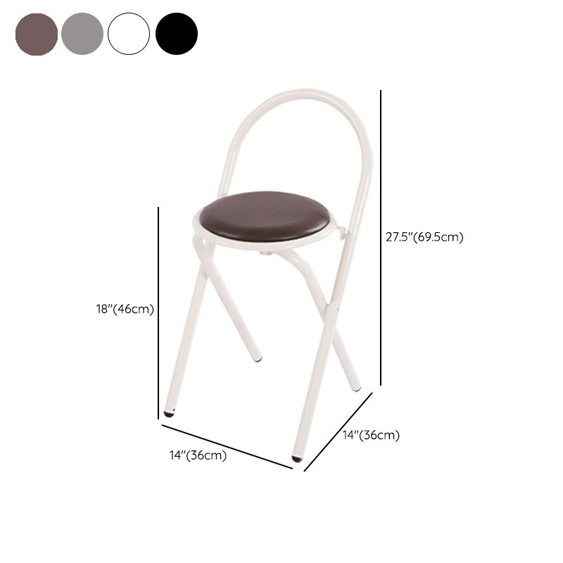 Contemporary Side Chair Metal Open Back Dining Chair for Indoor
