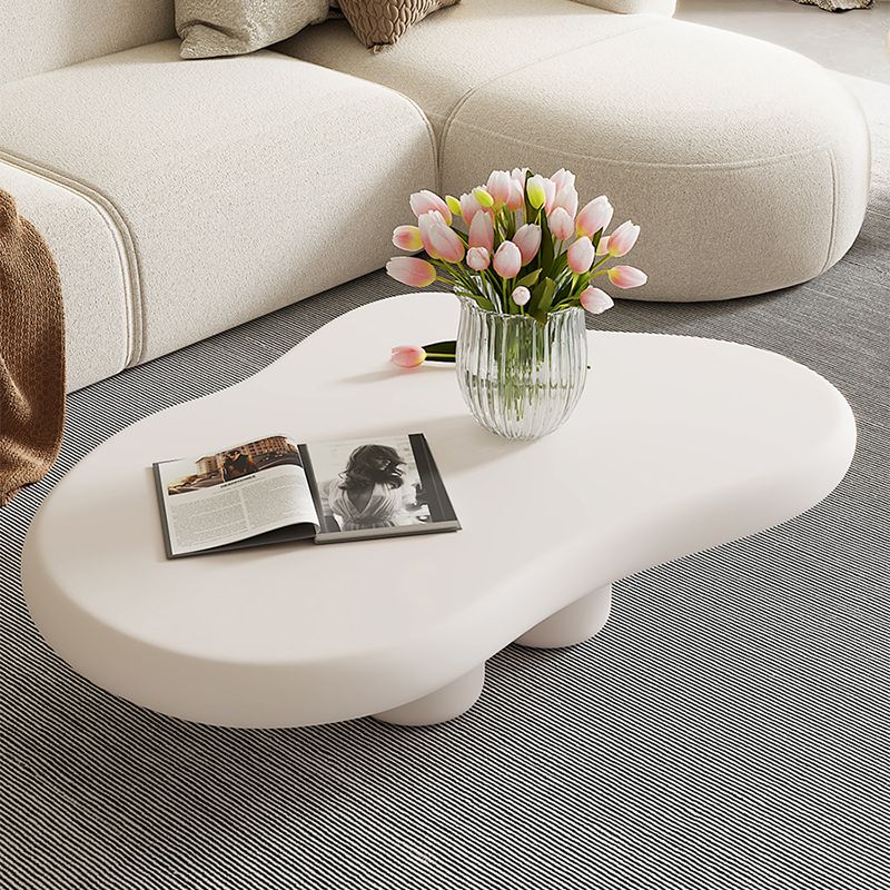 Artificial Wood Coffee or End Table Contemporary 4 Legs Coffee Table in Beige Clearhalo 'Coffee & Accent Tables' 'Coffee Tables' 'coffee_tables' 'furn' 'furn_coffee_tables' 'Furniture' 'Living Room Furniture' 1200x1200_740136eb-d330-4c3a-a64c-6ec26e82604d