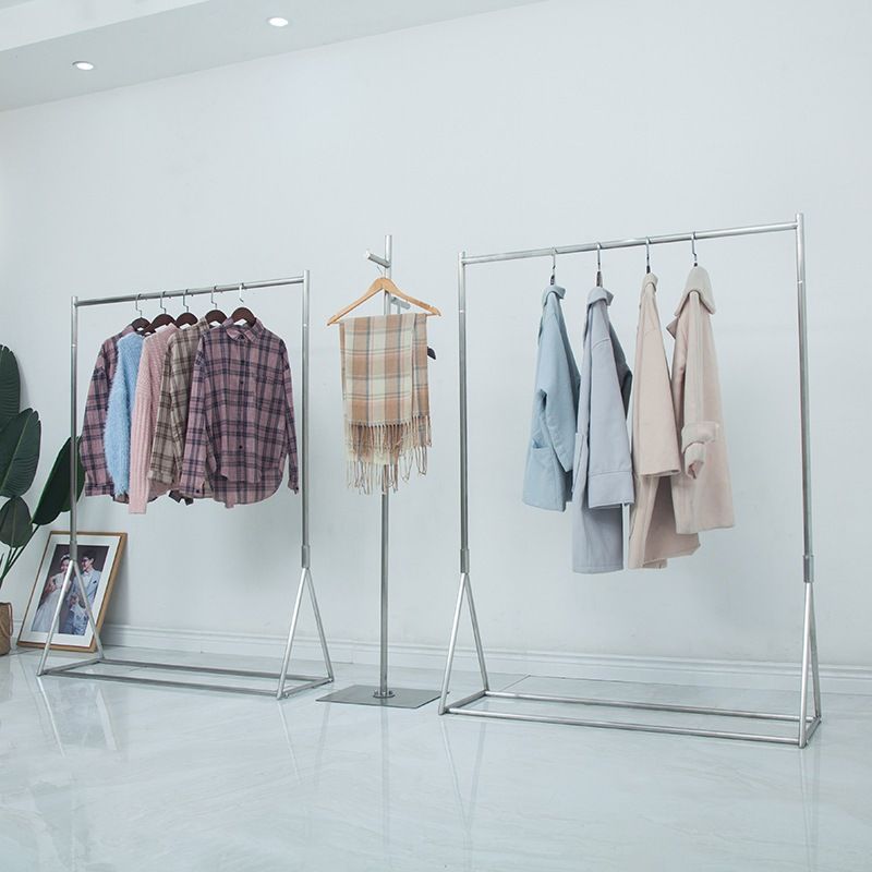 Industrial Style Coat Hanger Free Standing Stainless Steel Coat Rack