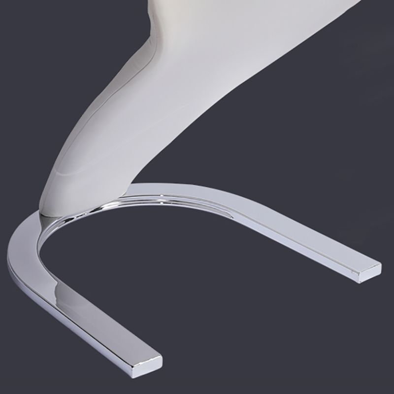 Modern PU Leather Dining Chair Armless Metal Dining Chairs for Restaurant Use Clearhalo ' kitchen&dining_furn' 'Dining Chairs' 'Dining Tables & Seating' 'dining_chair' 'furn' 'furn_dining_chair' 'Furniture' 'furniture_dining_chair' 'Kitchen & Dining Furniture' 'kitchen' 1200x1200_740349d5-ea08-4833-aad8-ab103c8704f6