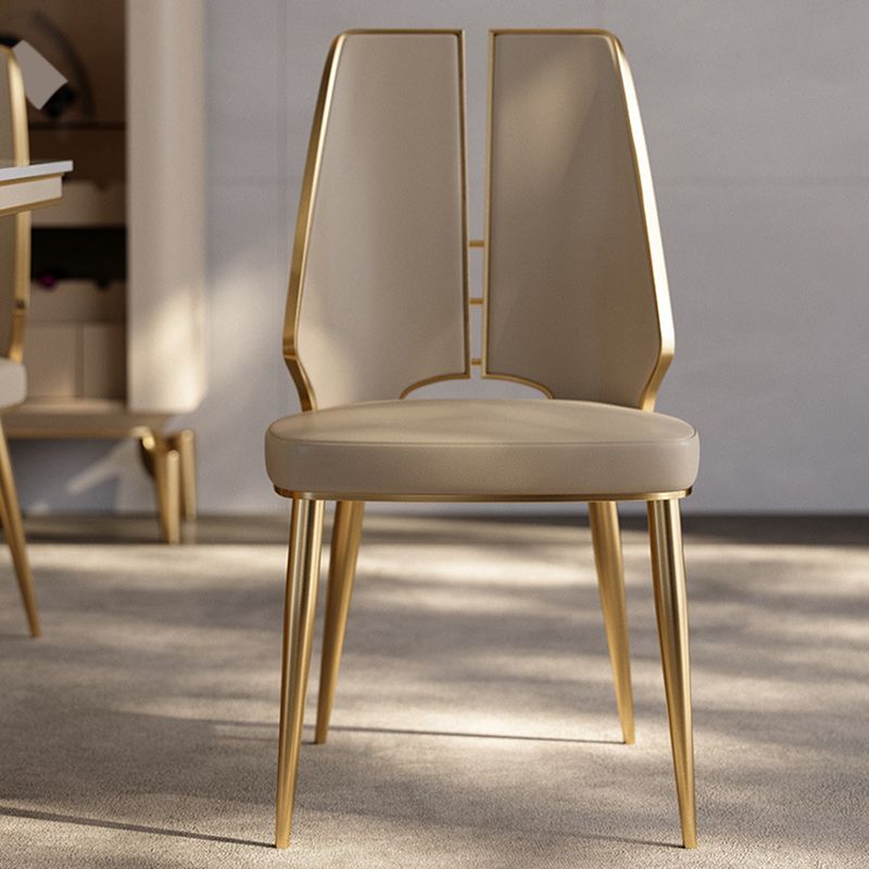 Sedia imbottita sala da pranzo casa finta sedia da pranzo in pelle finta