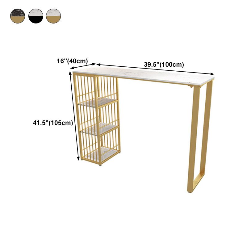 Stone Bar Table Traditional Luxury Rectangle Bar Table with Sled Base Clearhalo 'Bar Furniture' 'Bar Tables' 'bar_tables' 'Furniture' 'furniture_bar_tables' 'Kitchen & Dining Furniture' 1200x1200_7406f904-f11b-4095-9cf1-01f3eda8ecbf