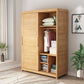 Rubberwood Solid Wood Wardrobe Traditional Freestanding Wardrobe