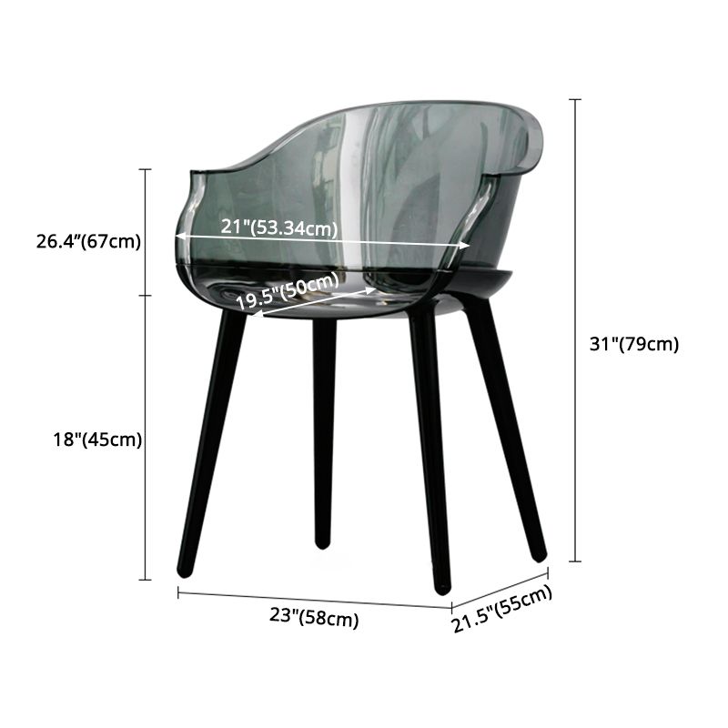 Contemporary Plastic Indoor-Outdoor Chair of 23'' Wide Dining Arm Chair Clearhalo ' kitchen&dining_furn' 'Dining Chairs' 'Dining Tables & Seating' 'dining_chair' 'Furniture' 'furniture_dining_chair' 'Kitchen & Dining Furniture' 'kitchen' 1200x1200_74080ece-a46d-44d8-bcce-0e74d26c2a13
