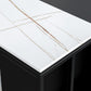 Rectangle Stone Black Metal Bar Height Table Industrial Double Pedestal Bar Table Clearhalo 'Bar Furniture' 'Bar Tables' 'bar_tables' 'furn' 'furn_bar_tables' 'Furniture' 'Kitchen & Dining Furniture' 1200x1200_7408dfbe-938d-4606-a74d-804f094474eb
