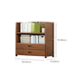 Contemporary Closed Back Bookcase Standard Engineered Wood Bookshelf