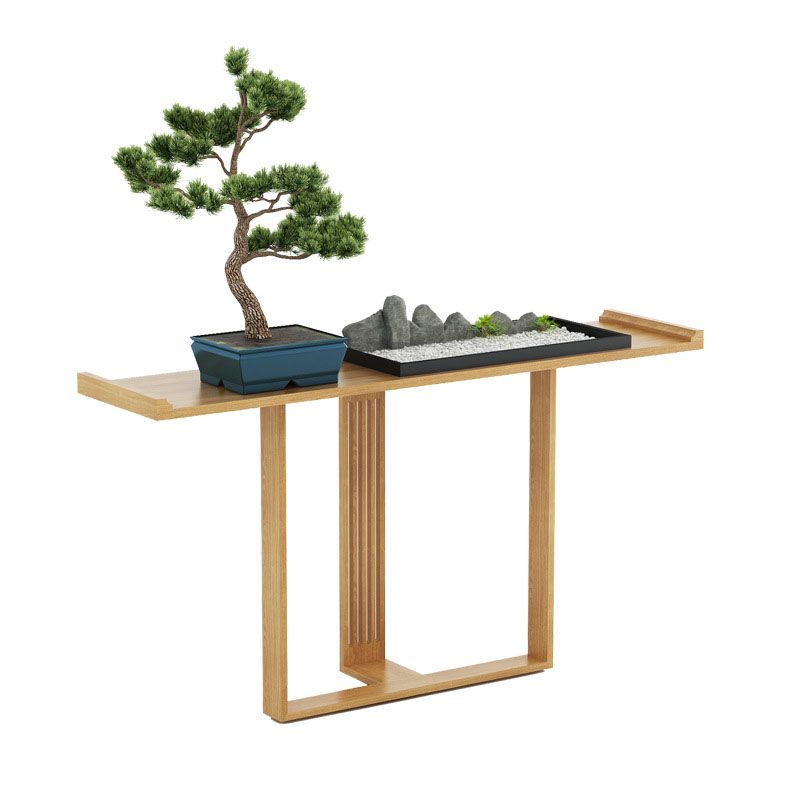 31.5-inch Tall Console Table Solid Wood 1-shelf Accent Table for Hall