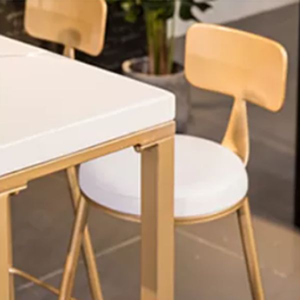 Glam 1/3/7 Pieces Bar Table Set Rectangle Stone Counter Table with High Stools Clearhalo 'Bar Furniture' 'furn' 'furn_home_bar_bar_sets' 'Furniture' 'Home Bars & Bar Sets' 'home_bar_bar_sets' 'Kitchen & Dining Furniture' 1200x1200_740ab313-dace-48ff-b5d4-0aff16c0f1e0