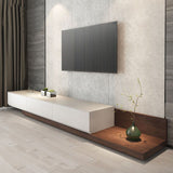 Stand de TV TV de 3 cortavimentación de madera ajustable de madera, 16.5 "D x 11.5" H