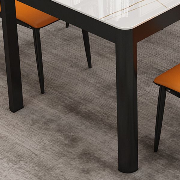 Metal Modern Rectangle Indoor Table Glass Top Table for Dining Room Clearhalo 'Dining Tables & Seating' 'Dining Tables' 'dining_table' 'furn' 'furn_dining_table' 'Furniture' 'furniture_dining_table' 'Kitchen & Dining Furniture' 'kitchen' 'kitchen_dining_table' 1200x1200_740d1e58-f39d-4bab-937d-3fafc77804c0